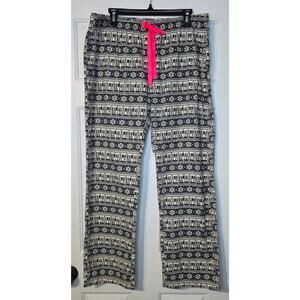 Victoria Secret pajama pants sz L‎ women's cotton flannel Snowflake